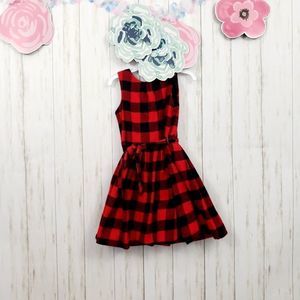 Carters Buffalo Plaid Sleeveless Dress Sz 5T
